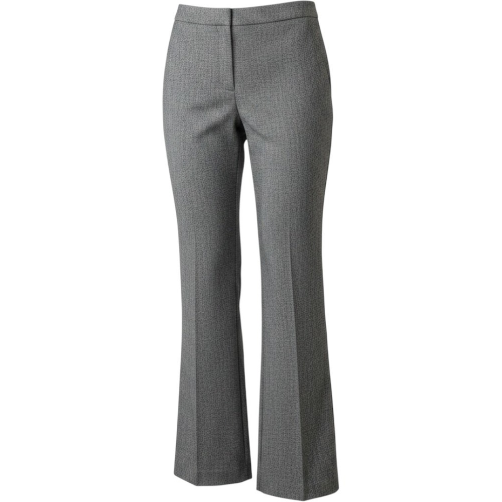 AB Studio Dress Slacks 8 Gray Brown Textured Professional Stretch Trousers
